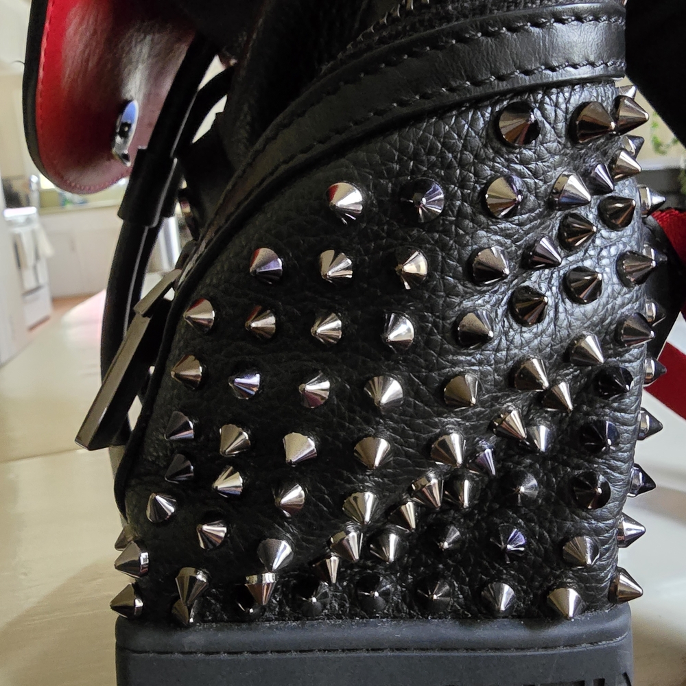 Christian Louboutin Explorafunk Spiked Black Backpack - Picture 3 of 8